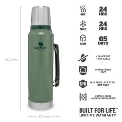 Stanley Classic Series Legendary Classic Bottle With Handle -Outdoor Clothing Store 1l 1