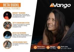 Vango Beta 550XL Tent 16 Vango Beta 550XL Tent -Outdoor Clothing Store Beta 550XL Internal Features