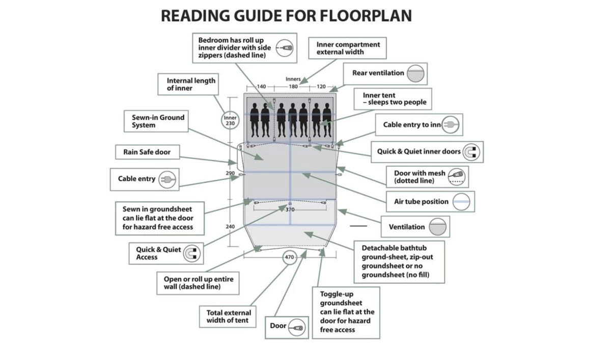 Outwell Colorado 6 Air Tent 13 Outwell Colorado 6 Air Tent - Image 13