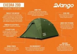 Vango Exedra 200 -Outdoor Clothing Store Exedra200Details