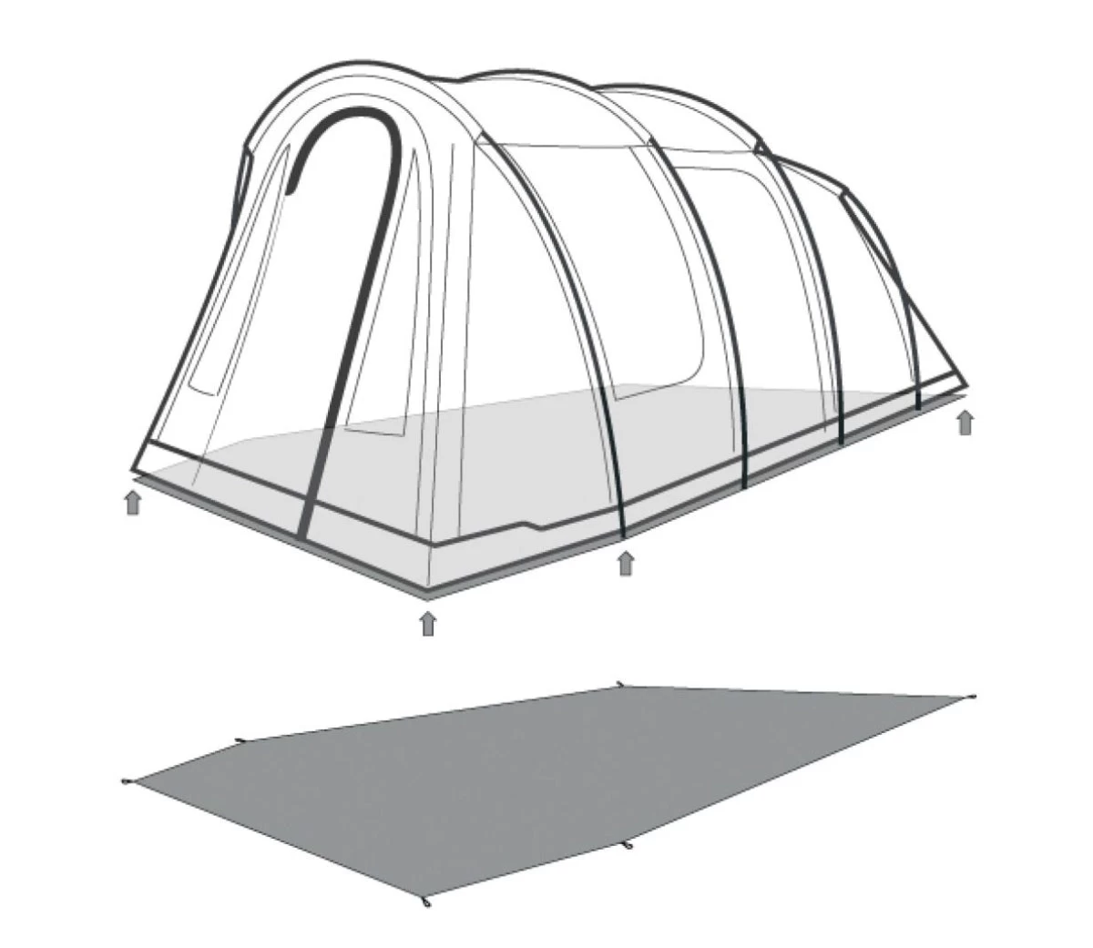Outwell Hartford Footprint 6 Air 2 Outwell Hartford Footprint 6 Air - Image 2