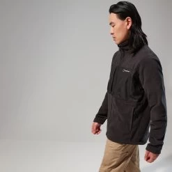Berghaus Men's Prism Guide IA Jacket -Outdoor Clothing Store Men s Prism Guide InterActive Polartec Fleece Jacket Black Model Side