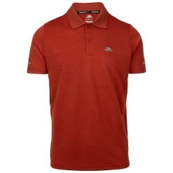 TRESPASS Men's Active McKay Polo -Outdoor Clothing Store MensActivePoloShirtMckayburntsiennastock