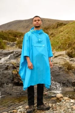 Mac In A Sac Unisex Poncho -Outdoor Clothing Store NEON BLUE