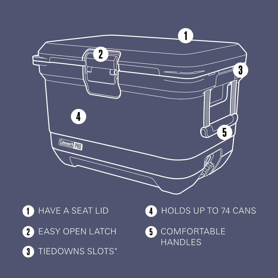 Coleman Pro 45QT (42.5l) Cooler 3 Coleman Pro 45QT (42.5l) Cooler - Image 3