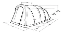 Outwell Rockwell 6 Poled Tent -Outdoor Clothing Store Rockwell 6 Poled Tent Package Specs 1