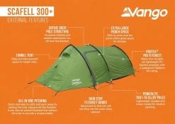 Vango Scafell 300 Plus Tent -Outdoor Clothing Store Scafell300PlusDetails