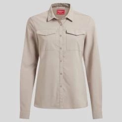 Craghoppers Women's NosiLife Pro Long Sleeved Shirt III 9 Craghoppers Women's NosiLife Pro Long Sleeved Shirt III -Outdoor Clothing Store Women s NosiLife Pro Long Sleeved Shirt III Soft Mushroom stock