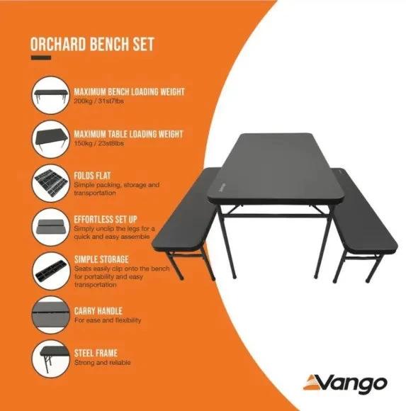 Vango Orchard Bench Set 3 Vango Orchard Bench Set - Image 3