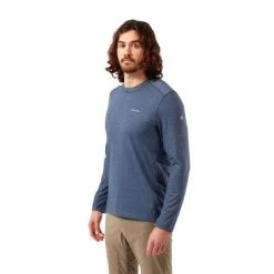 Craghoppers Men's NosiLife Talen Long Sleeve Tee 8 Craghoppers Men's NosiLife Talen Long Sleeve Tee -Outdoor Clothing Store cmt92811csoftnavymarl02