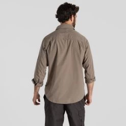 Craghoppers Men's Kiwi Long Sleeved Shirt -Outdoor Clothing Store kiwi long sleeved shirt pebble bck