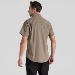 Craghoppers Men's Kiwi Short Sleeve Shirt -Outdoor Clothing Store kiwi short sleeve shirt bck pebble model
