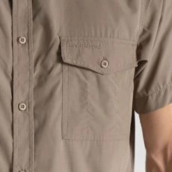 Craghoppers Men's Kiwi Short Sleeve Shirt -Outdoor Clothing Store kiwi short sleeve up close pebble shirt
