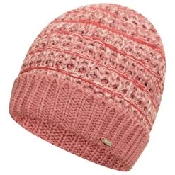 Dare2B Womens Percipient Fleece Lined Acrylic Beanie Hat -Outdoor Clothing Store percipien mesa rose 1