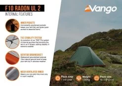 F10 Radon UL 2 Tent -Outdoor Clothing Store radonul2internalfeatures
