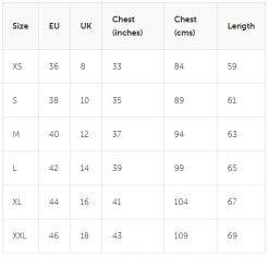 Men's Mac In A Sac Alpine Down Gilet 9 Men's Mac In A Sac Alpine Down Gilet -Outdoor Clothing Store size chart