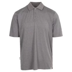 TRESPASS Men's Gedding Short Sleeve Polo -Outdoor Clothing Store trespass gedding short sleeve pologreyfront